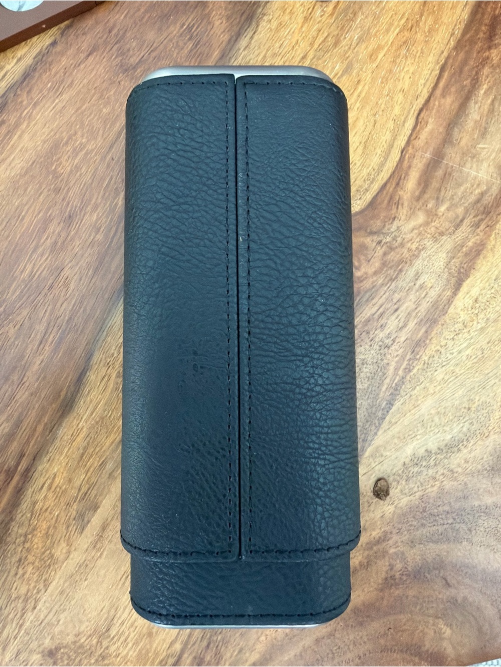 Cigar Black Leather Case